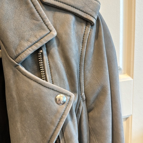 Iro Lambskin Leather Grey Jacket - Picture 10 of 16